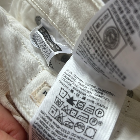 Levi’s 501 original high waist denim shorts white size 24 - Picture 10 of 10